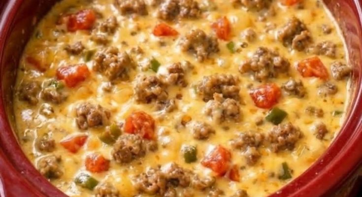 Featured image for Slow Cooker Sausage Dip (The Creamy, Cheesy Appeti